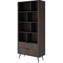 Wysoki regał z szufladami Dąb Dunin VERIS Podstawowe