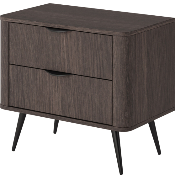Stolik nocny z szufladami Dąb Dunin VERIS Podstawowe
