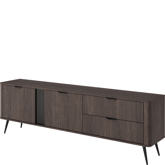 Szafka RTV stojąca 195 cm Dąb Dunin VERIS Podstawowe