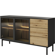 Komoda 150 cm z oświetleniem LED Dąb Evoke LANG Podstawowe