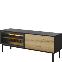 Szafka RTV 150 cm z oświetleniem LED Dąb Evoke LANG Podstawowe