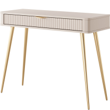 Toaletka z szufladą ryflowana beżowa LANTE BEŻ Podstawowe