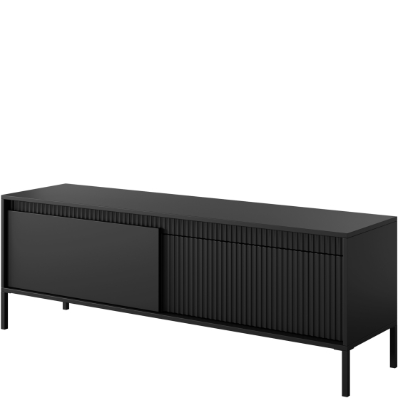 Szafka RTV 153 cm 2-drzwiowa czarna SENSO CZARNY Podstawowe