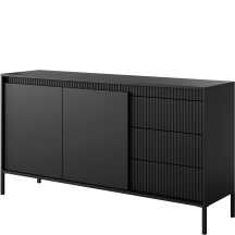 Nowoczesna komoda 2-drzwiowa 153 cm Czarny SENSO CZARNY Podstawowe