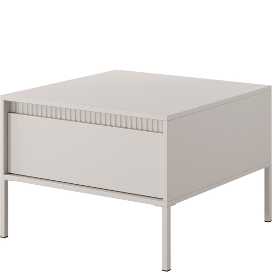 Stolik do salonu z szufladą beżowy SENSO BEŻ Podstawowe