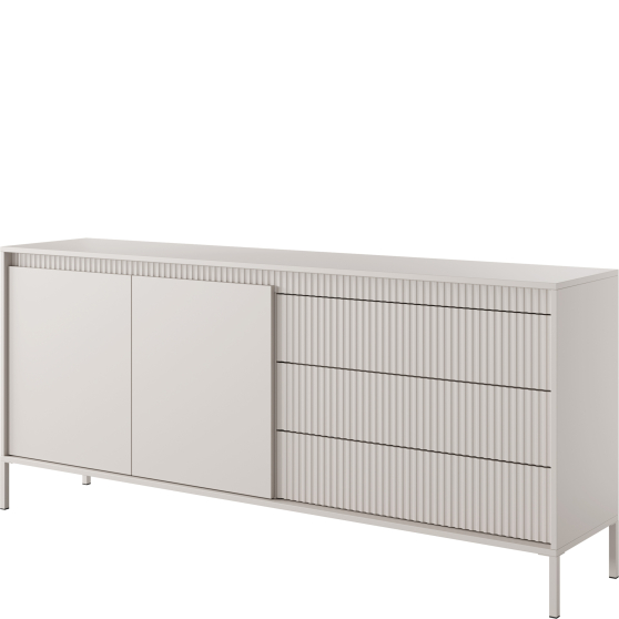 Nowoczesna komoda 2-drzwiowa 187 cm Beż SENSO BEŻ Podstawowe