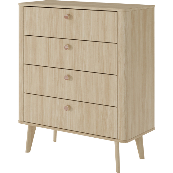 Komoda do sypialni 4 szuflady VIKI Podstawowe