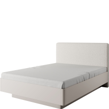 Łóżko 160 x 200 z pojemnikiem i stelażem tapicerowany zagłówek LANTE SYPIALNIA Podstawowe