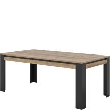 Stół 195x100 nierozkładany Dąb Samdal / Czarny Typ-94 TUDOR Podstawowe