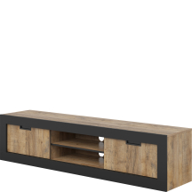Szafka RTV pod telewizor Dąb Samdal / Czarny Typ-40 TUDOR Podstawowe