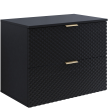 Szafka łazienkowa wisząca pod umywalkę 80 cm Czarny Onyks Typ-48 LAURA Podstawowe