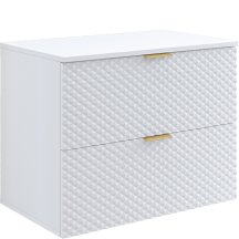 Szafka łazienkowa wisząca pod umywalkę 80 cm Biały Mat Typ-48 LAURA Podstawowe