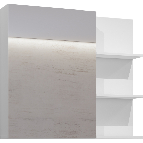 Szafka łazienkowa wisząca z lustrem Biały Mat Typ-20 IRVINE Podstawowe