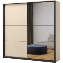 Szafa dwudrzwiowa z lustrem i oświetleniem EN-01 Beż ENNA Podstawowe