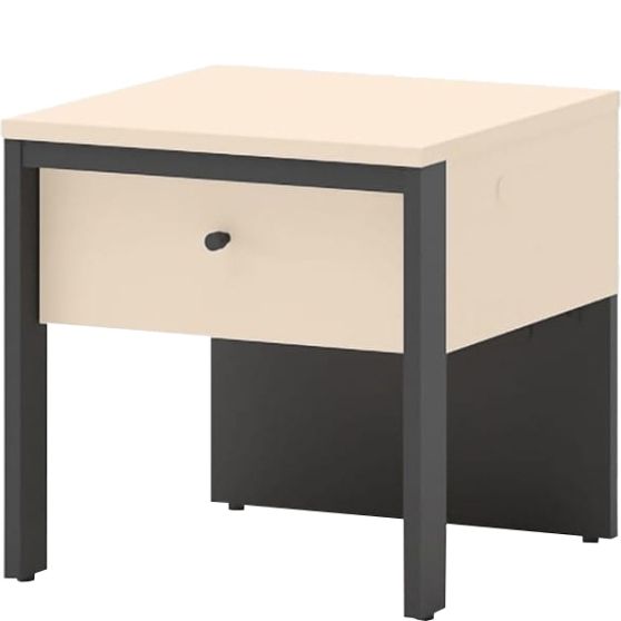 Szafka nocna z szufladą EN-05 Beż / Czarny ENNA Podstawowe