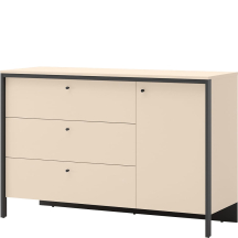 Komoda z szufladami i drzwiami EN-04 Beż ENNA Podstawowe