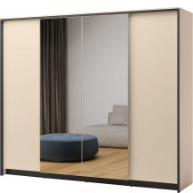 Szafa 250 z lustrem i oświetleniem EN-06 Beż ENNA Podstawowe