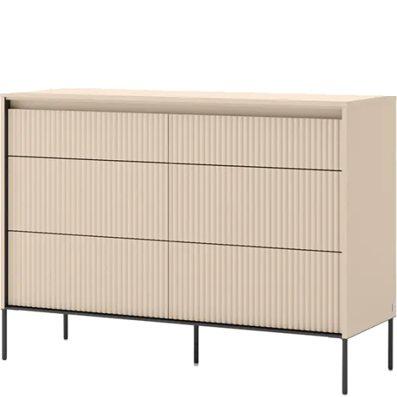 Wysoka komoda z oświetleniem TS-06 Beż Piaskowy TREND SYPIALNIA Podstawowe