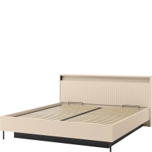 Łóżko z pojemnikiem i stelażem 180 x 200 TS-03 Podświetlany zagłówek Beż Piaskowy TREND SYPIALNIA Podstawowe