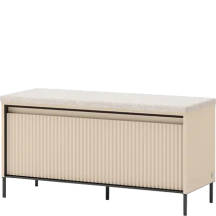 Niska komoda z podświetleniem siedzisko do przedpokoju TG-05 Beż Piaskowy TREND GARDEROBA Podstawowe