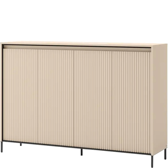 Komoda 4-drzwiowa z oświetleniem TG-04 Beż Piaskowy TREND GARDEROBA Podstawowe