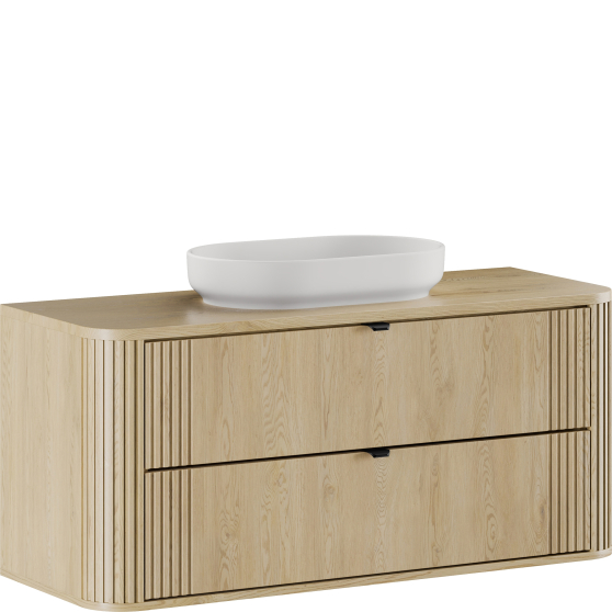 Szafka łazienkowa wisząca z umywalką 120 cm OVALIA CREMONA Podstawowe