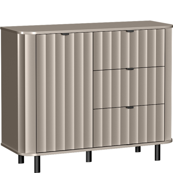 Komoda 1 drzwi 3 szuflady NV-3 Clay Gray NOVADO CLAY GRAY Podstawowe