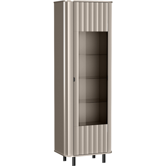 Wysoka witryna do salonu NV-4 Clay Gray NOVADO CLAY GRAY Podstawowe