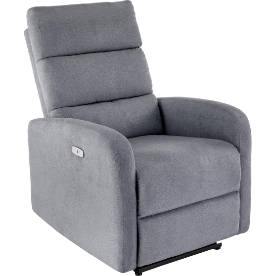 Fotel wypoczynkowy rozkładany elektrycznie CARINIO Popiel Podstawowe