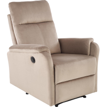 Fotel wypoczynkowy rozkładany elektrycznie CROCUS Beżowy Podstawowe
