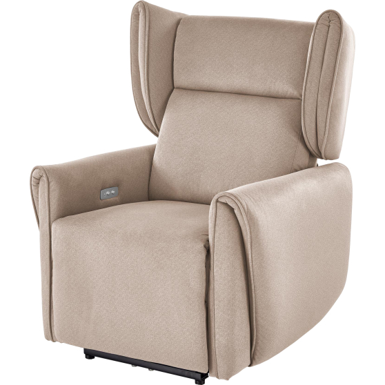 Fotel wypoczynkowy rozkładany elektrycznie GELATO Beżowy Podstawowe