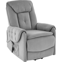 Fotel wypoczynkowy rozkładany elektrycznie HORTON Popielaty Podstawowe