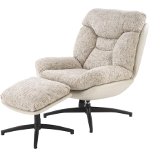 Fotel z podnóżkiem KRONOS Beżowy Podstawowe