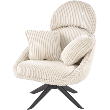 Fotel wypoczynkowy obrotowy MERRY 2 Kremowy Podstawowe