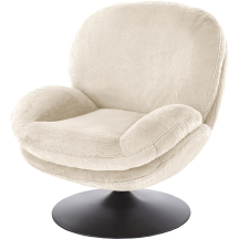 Fotel wypoczynkowy obrotowy SHELL Kremowy Podstawowe