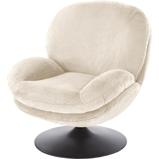 Fotel wypoczynkowy obrotowy SHELL Kremowy Podstawowe