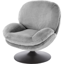 Fotel wypoczynkowy obrotowy SHELL Popielaty Podstawowe