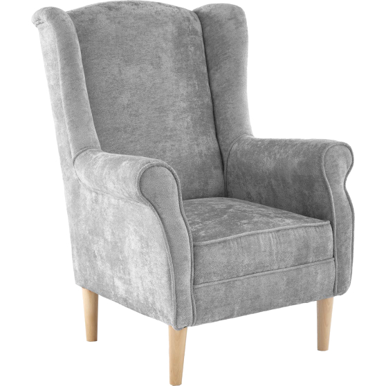 Fotel do salonu uszak HERMES Popielaty Podstawowe