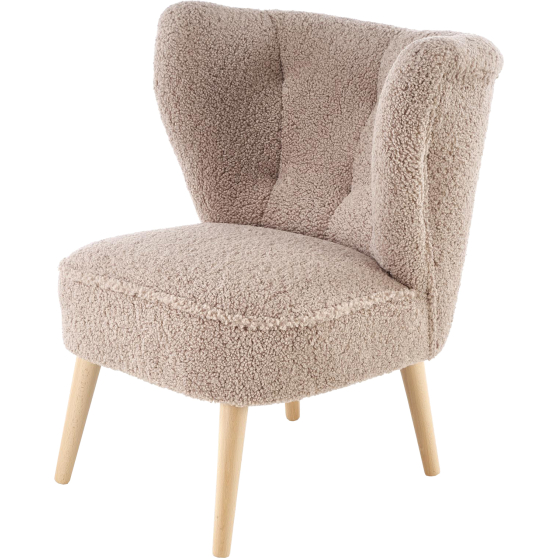 Fotel w stylu boho MOCCA Cappuccino Podstawowe