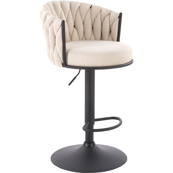 Hoker H-125 Krzesło barowe Czarny / Beżowy Podstawowe