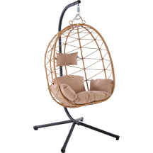 Fotel wiszący ogrodowy SNAKE Beż Huśtawka Kokon Podstawowe