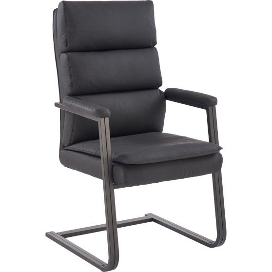 Krzesło konferencyjne ADRIANO SKID Czarne Podstawowe