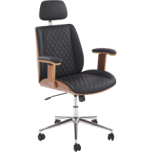 Fotel obrotowy gabinetowy TIMBER Orzech / Czarny Podstawowe