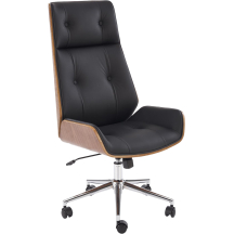 Fotel obrotowy gabinetowy WEBSTER Orzech / Czarny Podstawowe