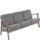 Sofa MILANO 3S Popielata Podstawowe