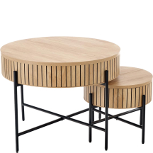 DANTE naturalny / czarny Halmar Ława zestaw Podstawowe