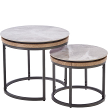 ITAKA popielaty marmur / grafit Halmar Ława zestaw Podstawowe