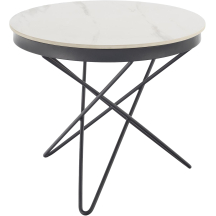 LEILA 2 biały marmur / czarny Halmar Ława Podstawowe