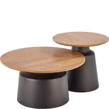 MALOMI naturalny / czarny Halmar Ława zestaw Podstawowe