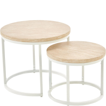 OREO trawertyn / biały Halmar Ława zestaw Podstawowe